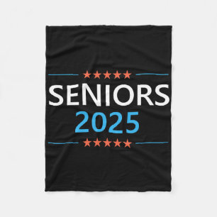 Cl Of 2025 Senior Back To School Graduation 25 Gra Fleece Blanket