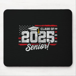 Cl Of 2025 Senior Graduation - American Flag Senio Mouse Pad
