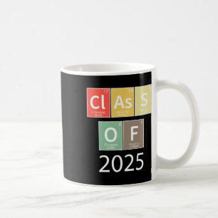 Cl Of 2025 Senior Graduation Periodic Table Chemis Coffee Mug