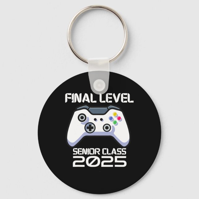 Cl Of 2025 Senior Video Game Final Level School Ga Key Ring (Front)
