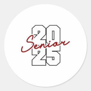 Cl Of 2025 Seniors High School College Graduation Classic Round Sticker