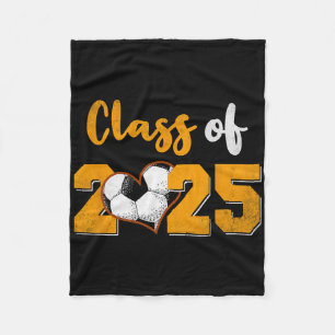 Cl Of 2025 Soccer Senior 25 Graduate Grad Player Fleece Blanket