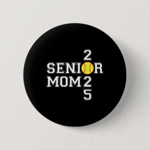 Cl Of 2025 Softll Mum Senior Graduation Graduate W 6 Cm Round Badge
