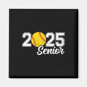 Cl Of 2025 Softll Senior Retro Senior 2025 Softll  Magnet