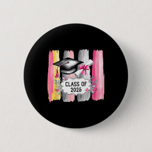 Cl Of 2025 Women Graduation Senior High School Col 6 Cm Round Badge
