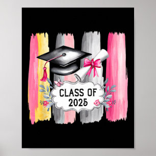 Cl Of 2025 Women Graduation Senior High School Col Poster