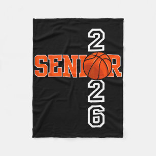 Cl Of 2026 Basketball Funny Senior 2026 Graduation Fleece Blanket