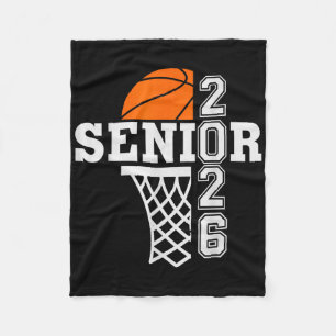 Cl Of 2026 Basketball Senior 26 Player Team Gradua Fleece Blanket