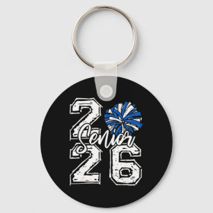 Cl Of 2026 Cheer Senior 2026 Blue Pom Pom Cheerlea Key Ring
