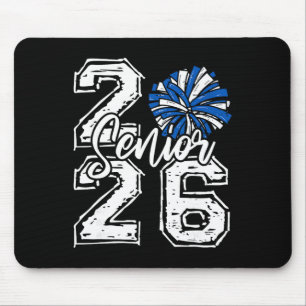 Cl Of 2026 Cheer Senior 2026 Blue Pom Pom Cheerlea Mouse Pad