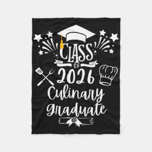 Cl Of 2026 Culinary Graduate Food Cuisine Chef Gra Fleece Blanket