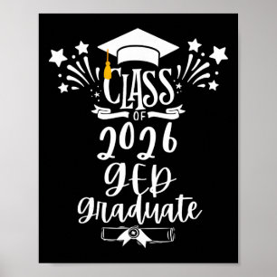 Cl Of 2026 Ged Graduate Diploma Graduation Celebra Poster