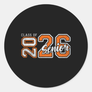 Cl Of 2026 Graduate High School College Graduation Classic Round Sticker