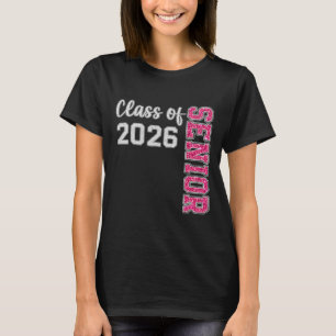 Cl Of 2026 Graduate Pink Tee For Senior Girls