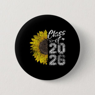 Cl Of 2026 Graduate Sunflower Senior 26 Last Day S 6 Cm Round Badge