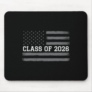 Cl Of 2026 Graduation American Flag Distressed Gra Mouse Pad