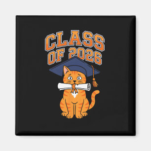 Cl Of 2026 Graduation Cat Diploma  Magnet