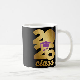 Cl Of 2026 Graduation Golden Numbers Cap Diploma  Coffee Mug