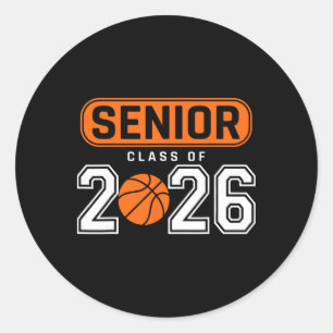 Cl Of 2026 Graduation Senior 26 Sketll Outfit _5 Classic Round Sticker