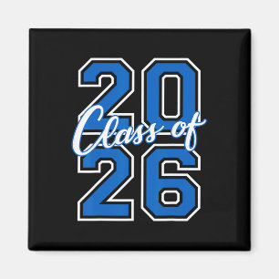Cl Of 2026 Graduation Varsity Blue White Letters Magnet