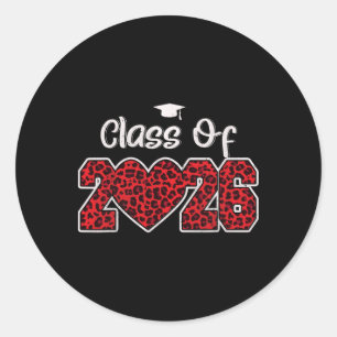 Cl Of 2026 Heart Grow With Me Senior 2026 Graduati Classic Round Sticker