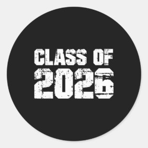 Cl Of 2026 High School College Graduation Reunion Classic Round Sticker