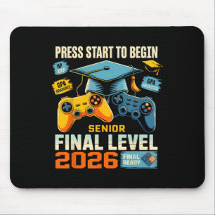 Cl Of 2026 Level Complete Video Gamer Senior Gradu Mouse Pad