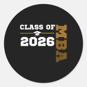 Cl Of 2026 M 26 Melanin Colours Black Student Grad Classic Round Sticker