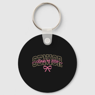 Cl Of 2026 Pink Coquette Bow Cap Senior 2026 Gradu Key Ring