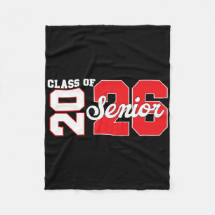 Cl Of 2026 Senior 2026 Back To School 2026 And Gra Fleece Blanket