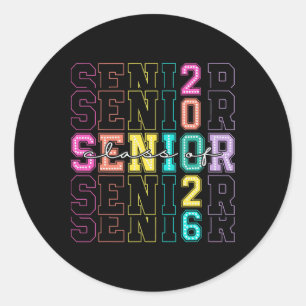 Cl Of 2026 Senior 2026 Ck To School 2026 Graduatio Classic Round Sticker