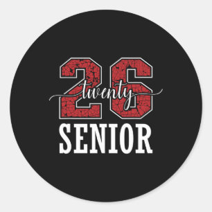 Cl Of 2026 Senior, 2026 Graduation Classic Round Sticker