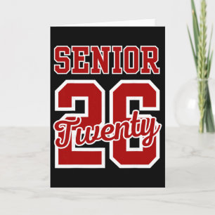 Cl Of 2026 Senior 2026 Senior Twenty 26 Graduation Card
