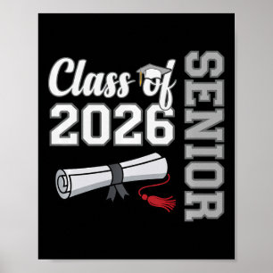 Cl Of 2026 Senior 26 Graduation Cap Diploma Gradua Poster