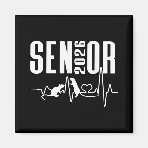 Cl Of 2026 Senior Animal Themed Pet Rat Heartbeat Magnet
