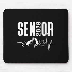 Cl Of 2026 Senior Animal Themed Pet Rat Heartbeat Mouse Pad