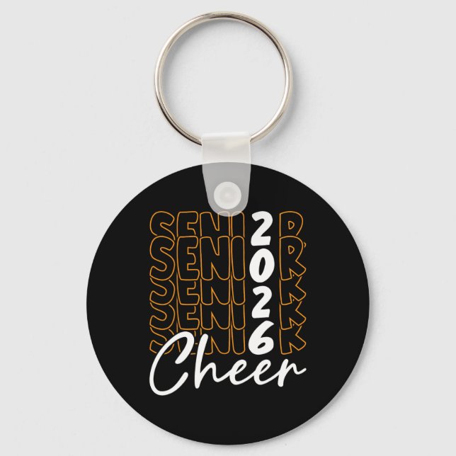 Cl Of 2026 Senior Cheer Cheerleader Cheerleading W Key Ring (Front)