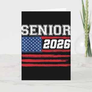 Cl Of 2026 Senior Ck To School American Flag Gradu Card