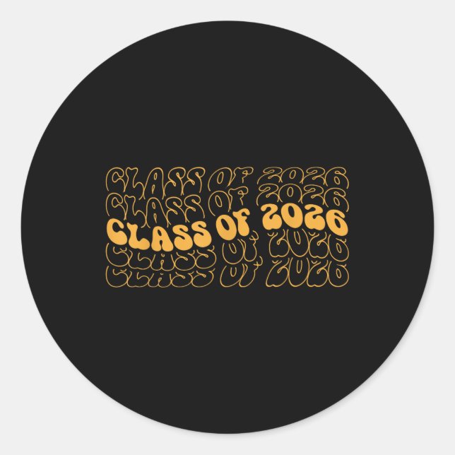 Cl Of 2026 Senior  Classic Round Sticker (Front)
