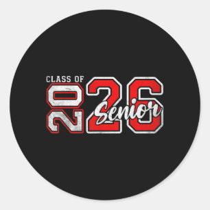 Cl Of 2026 Senior College Graduate High School Classic Round Sticker