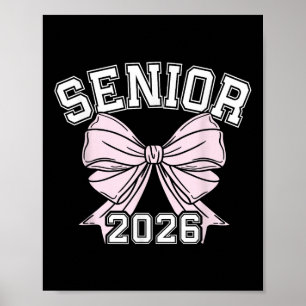 Cl Of 2026 Senior Coquette Bow Aesthetic Poster