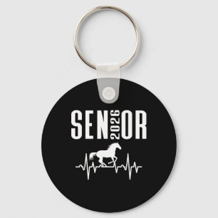 Cl Of 2026 Senior Equestrian Themed Horse Heartbea Key Ring