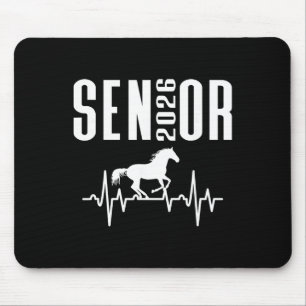 Cl Of 2026 Senior Equestrian Themed Horse Heartbea Mouse Pad