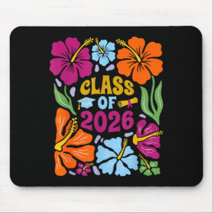 Cl of 2026 Senior Graduate Hibiscus Flower Mouse Pad