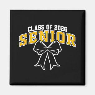 Cl Of 2026 Senior Graduation Black Gold Coquette B Magnet