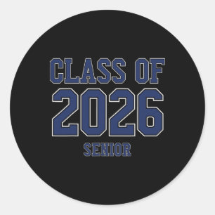 Cl Of 2026 Senior Graduation High School College G Classic Round Sticker