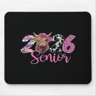 Cl Of 2026 Senior Graduation Leopard Print Cow  Mouse Pad