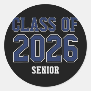 Cl Of 2026 Senior Graduation Middle High School Co Classic Round Sticker