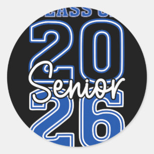 Cl Of 2026 Senior Retro Graduation 2026 First Day Classic Round Sticker