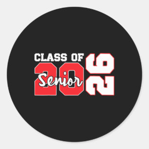 Cl Of 2026 Senior Retro Graduation 2026 First Day Classic Round Sticker